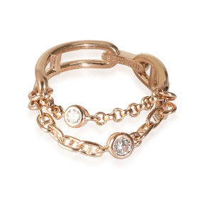 Hermès Chaine d'ancre Ring in 18K 18K Rose Gold 0.1 CTW